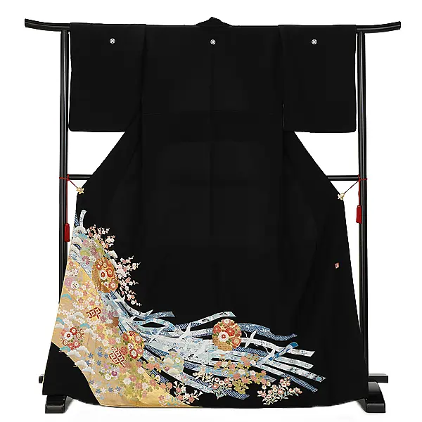 黒留袖レンタル2042 桂由美 寿祝四季の花