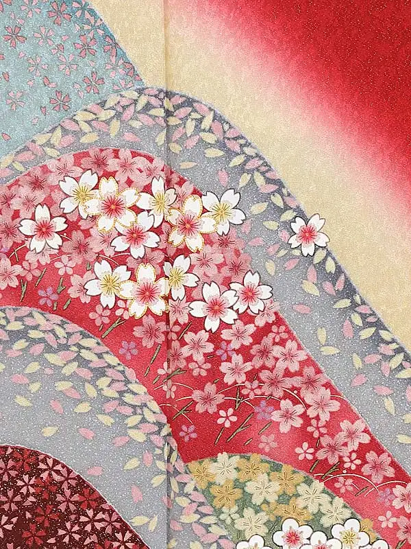 振袖 1099 赤エンジラメ桜