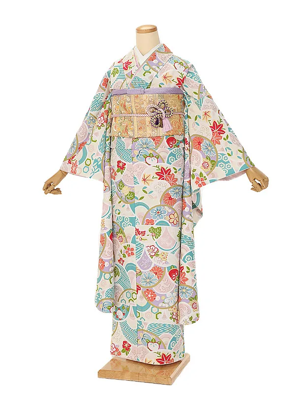 振袖 1106 クリーム古典 四季の花