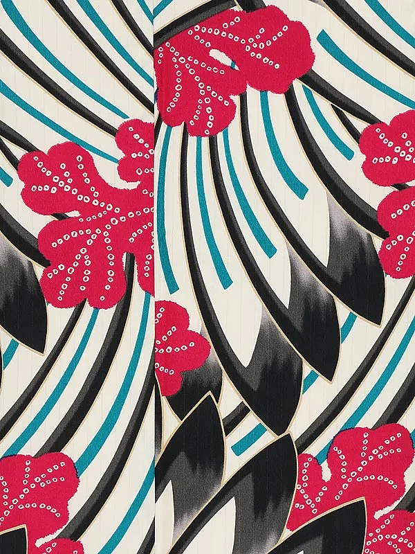 振袖 1110 黒墨絵タッチローズエメ