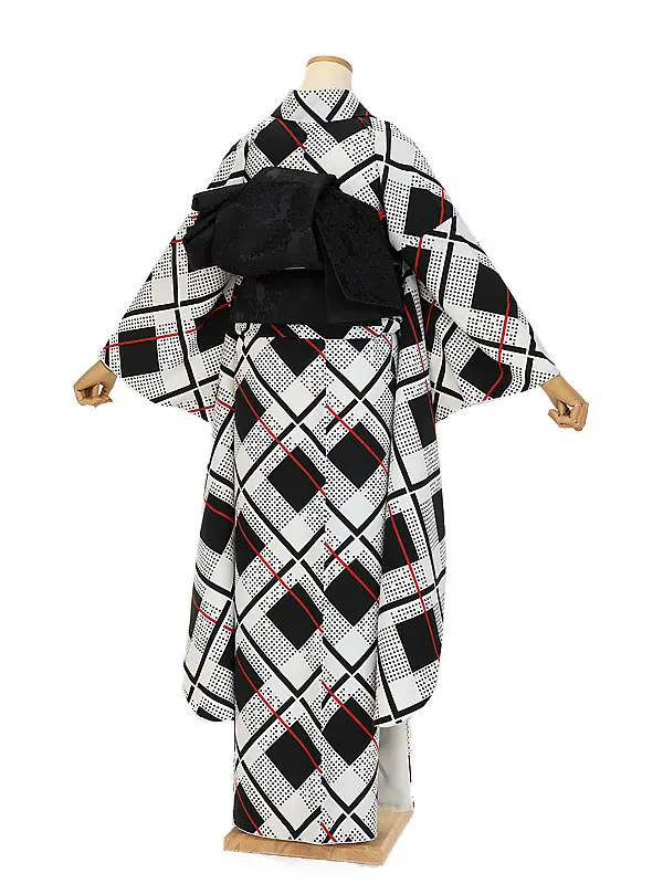 振袖 1113 Modern黒 赤ライン