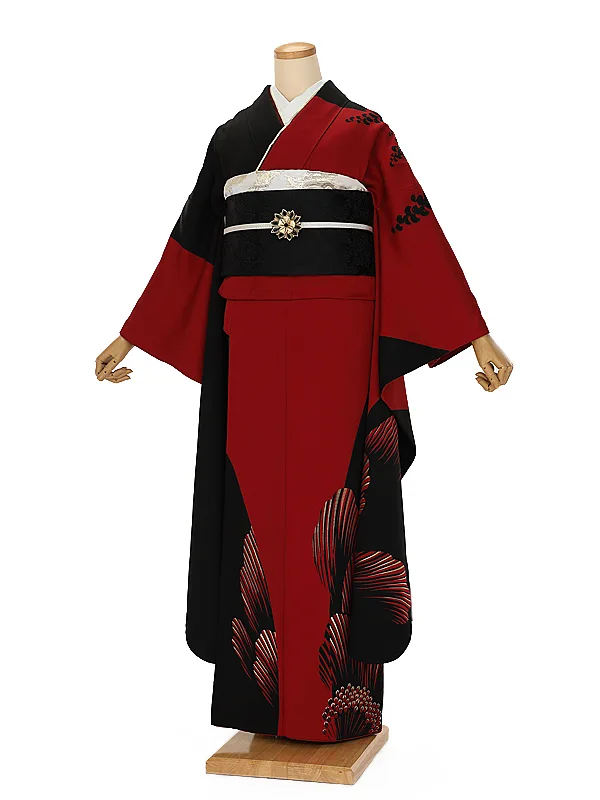 振袖 1115 赤黒stylish