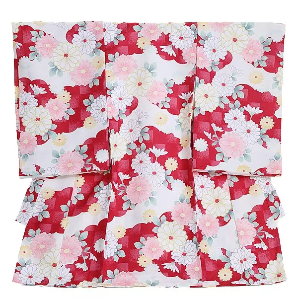 女児産着ﾚﾝﾀﾙ B001うすピンク花舞