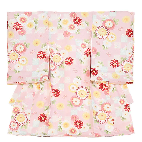 女児産着ﾚﾝﾀﾙ B002 赤ローズ花舞