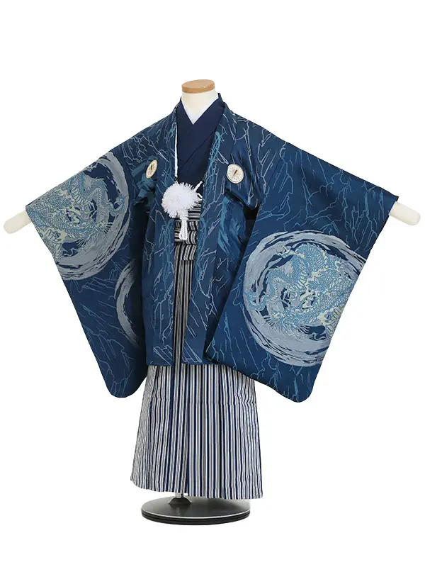 753レンタル  5290 紺メタ 龍×紺縞