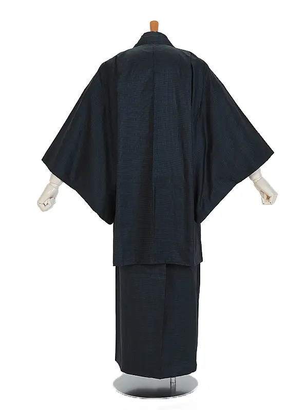 ﾒﾝｽﾞｱﾝｻﾝﾌﾞﾙ0035   M 大島紬 紺