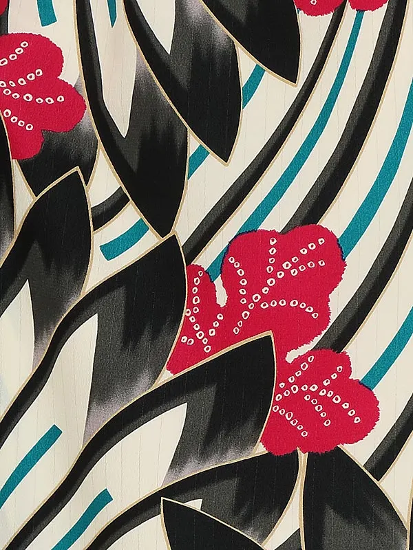 卒業式袴ﾚﾝﾀﾙ 1110 黒墨絵タッチローズエメ×黒