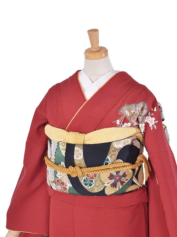 振袖・成人式・結納・お呼ばれ・姉妹振袖・0405赤花鼓