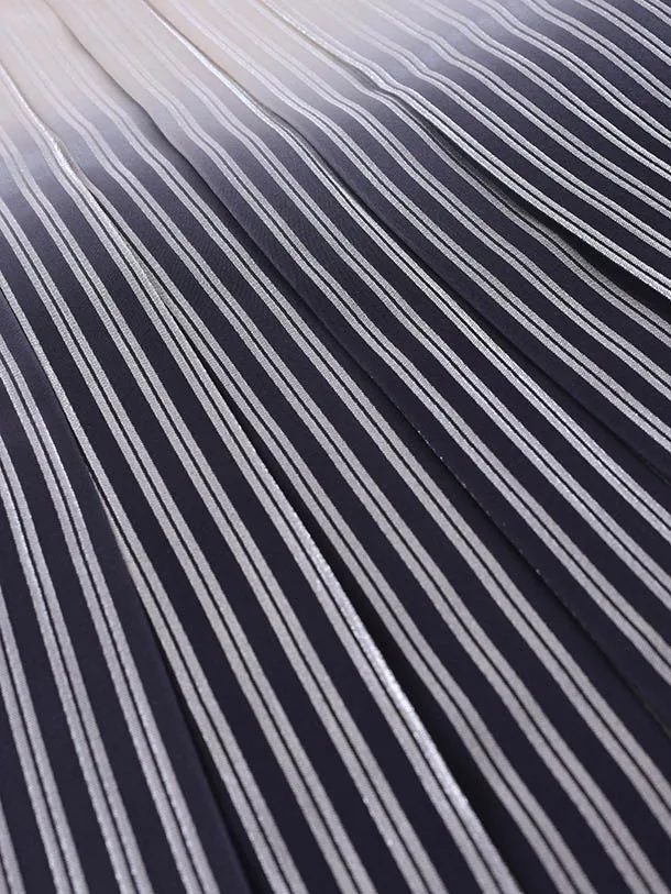 男性用袴・成人式・01856白紋服/ｸﾞﾗﾃﾞｰｼｮﾝ白黒縞