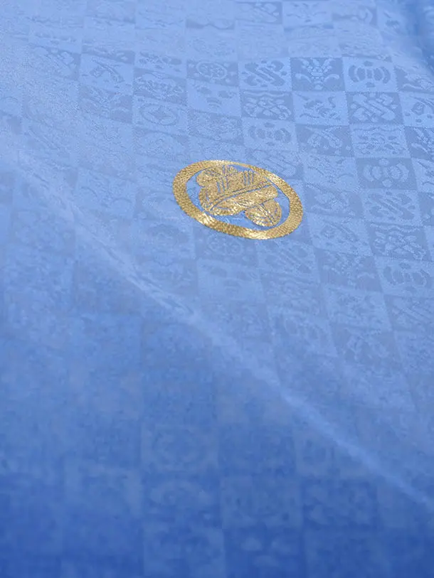 男性用袴・成人式・卒業式・02697青グラデーション紋服