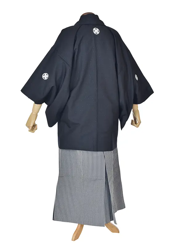 男性用袴・成人式・03342黒ラメ