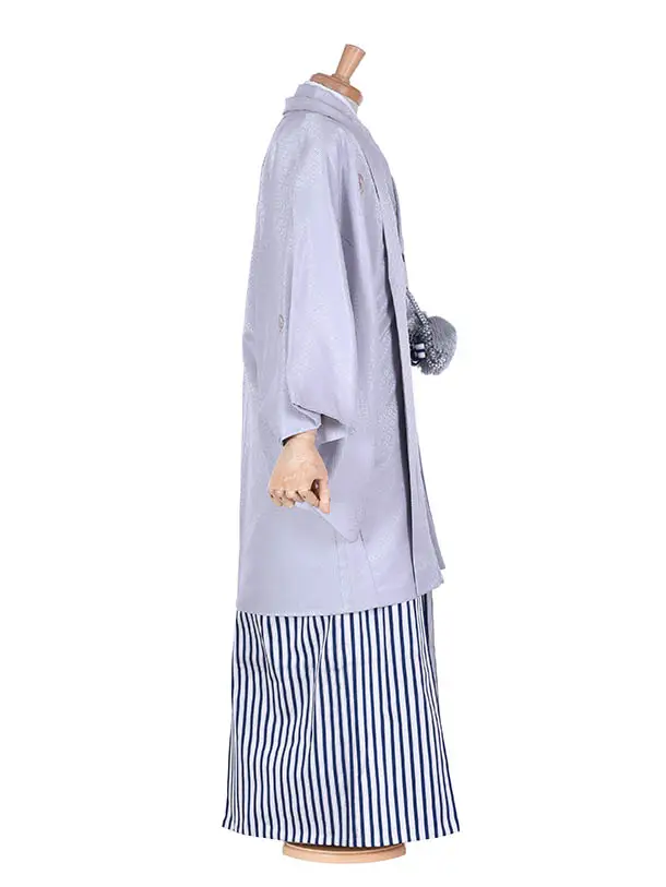 男性用袴・成人式・03344グレー菱紋