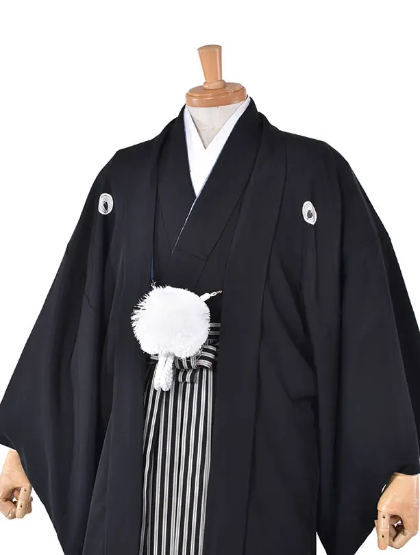 男性用袴・成人式・卒業式・結婚式・04115黒紋付