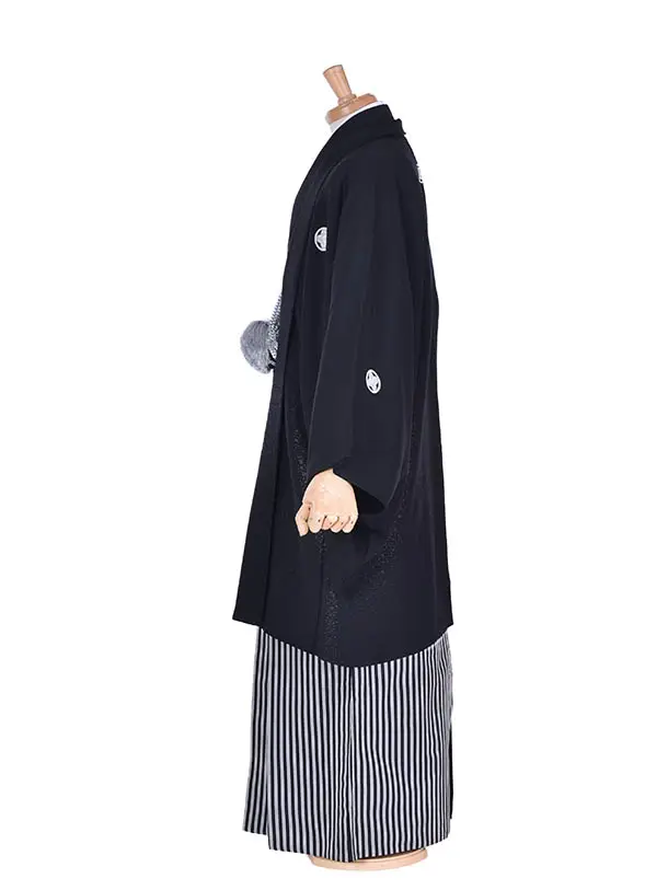 男性用袴・成人式・卒業式・結婚式・04128黒紋付