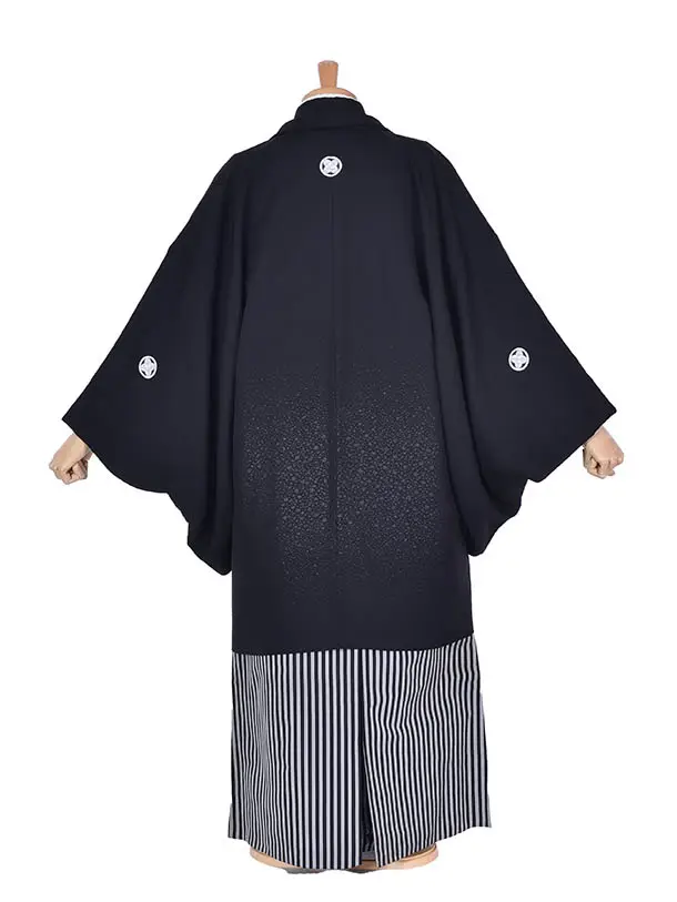 男性用袴・成人式・卒業式・結婚式・04128黒紋付