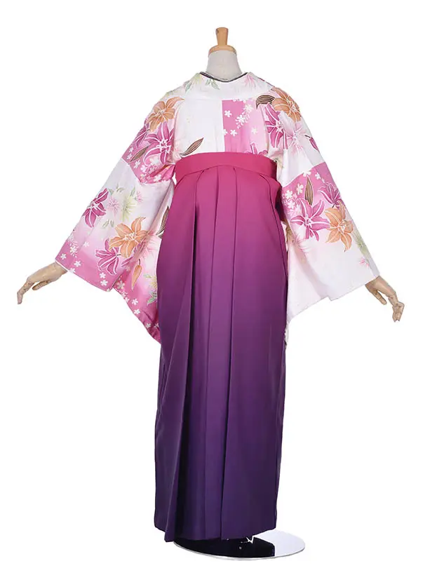 卒業袴レンタル0258紫グラデーション