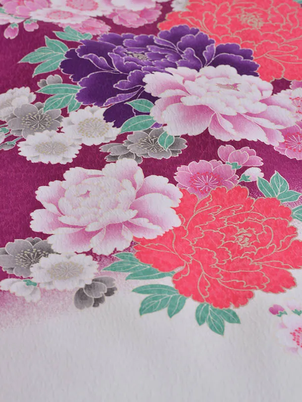 卒業袴 ﾚﾝﾀル0326紫牡丹グレー袴