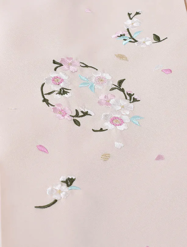 卒業式袴レンタルC025ピンクベージュ