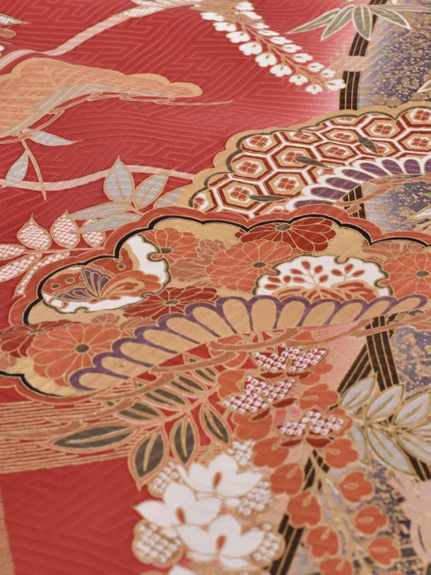 卒業式振袖袴レンタルC273古典片身替わり濃紺袴