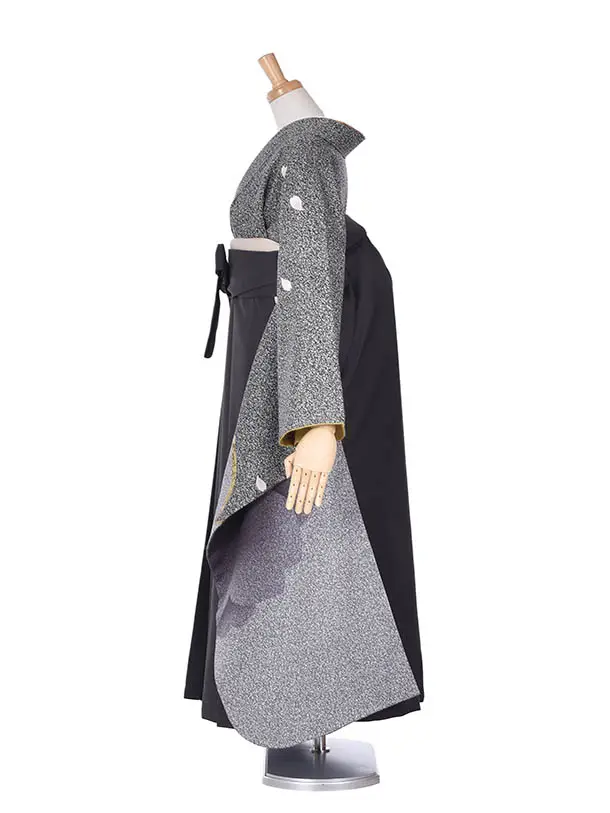 卒業式振袖袴レンタルC277グレー桜チャコールグレー袴