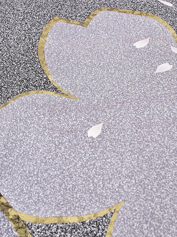 卒業式振袖袴レンタルC277グレー桜チャコールグレー袴