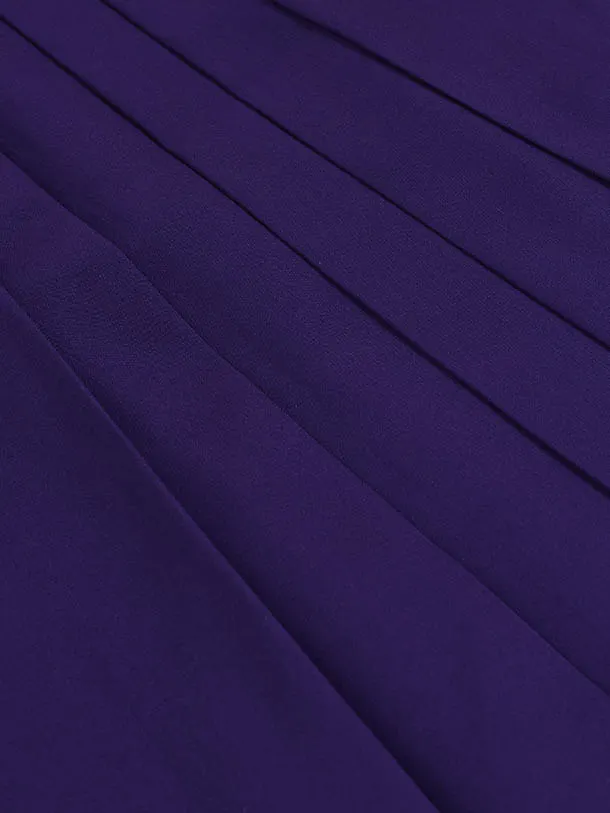 卒業式振袖袴レンタルC431古典紫袴