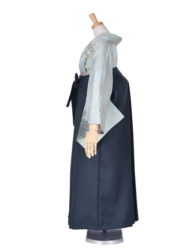 先生袴 ﾚﾝﾀル【正絹】D008グリーンオーロラモスグリーン袴