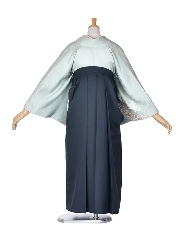 先生袴 ﾚﾝﾀルD0052【正絹】ペパーミントモスグリーン袴