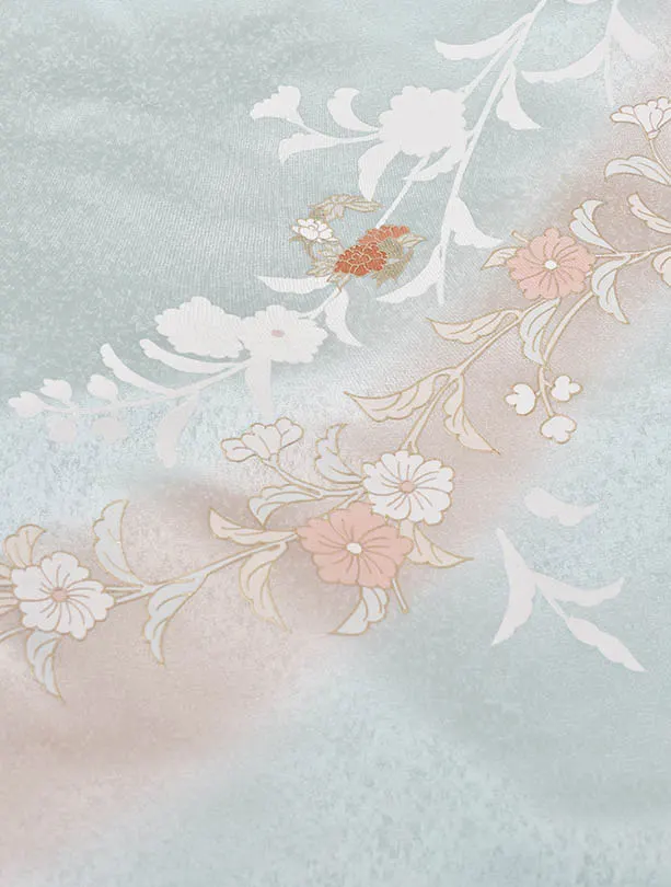 先生袴 ﾚﾝﾀルD0052【正絹】ペパーミントモスグリーン袴