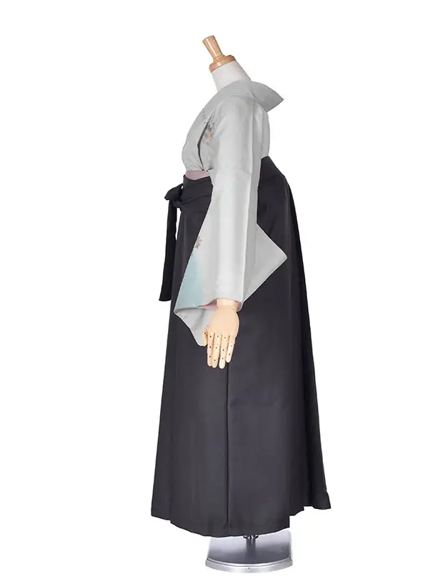 先生袴 ﾚﾝﾀルD074若草チャコールグレー袴