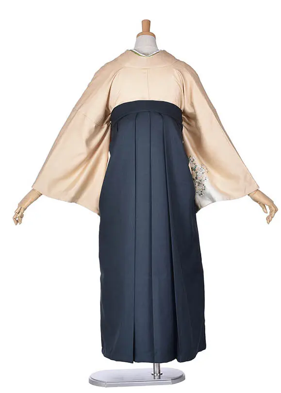 先生袴 ﾚﾝﾀル【正絹】DG07からしに菊モスグリーン袴