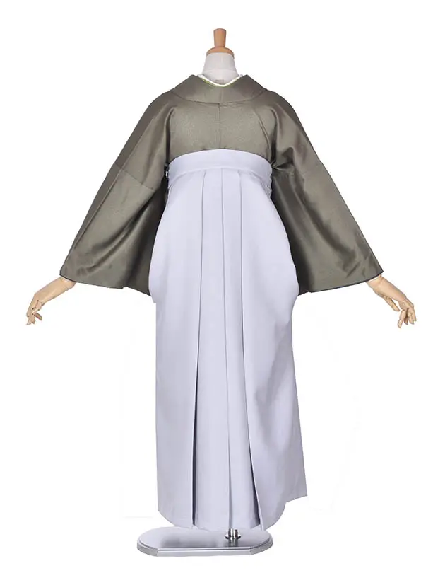 先生袴 ﾚﾝﾀルDG09抹茶ライトグレー袴