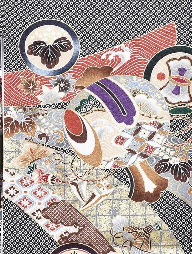 0050男児産着 絞り柄熨斗目