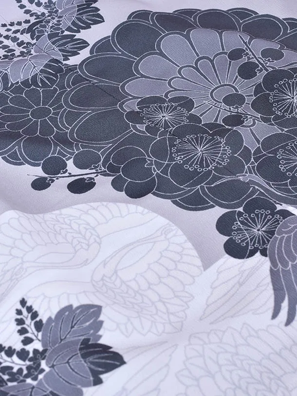 七五三レンタル(5歳男児）1384グレーに鶴