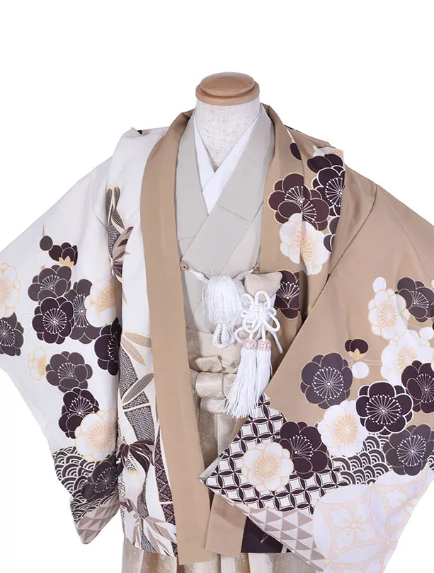 七五三レンタル(5歳男児）1385からしクリーム金袴