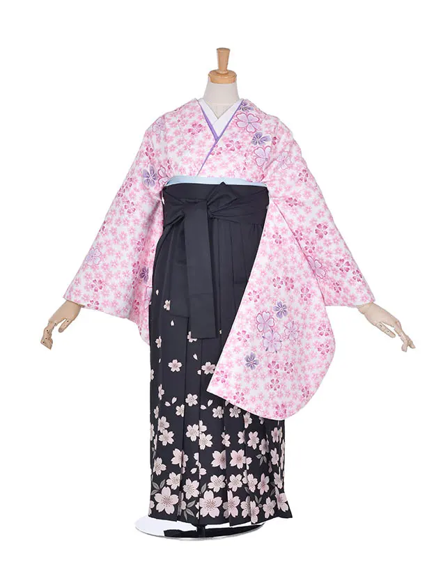 小学生卒業式袴女児0213ピンク桜桜
