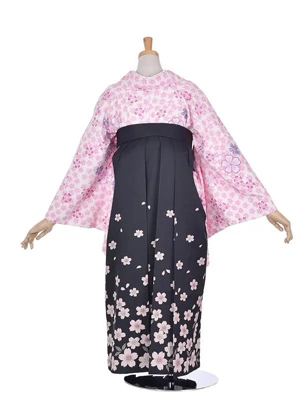 小学生卒業式袴女児0213ピンク桜桜