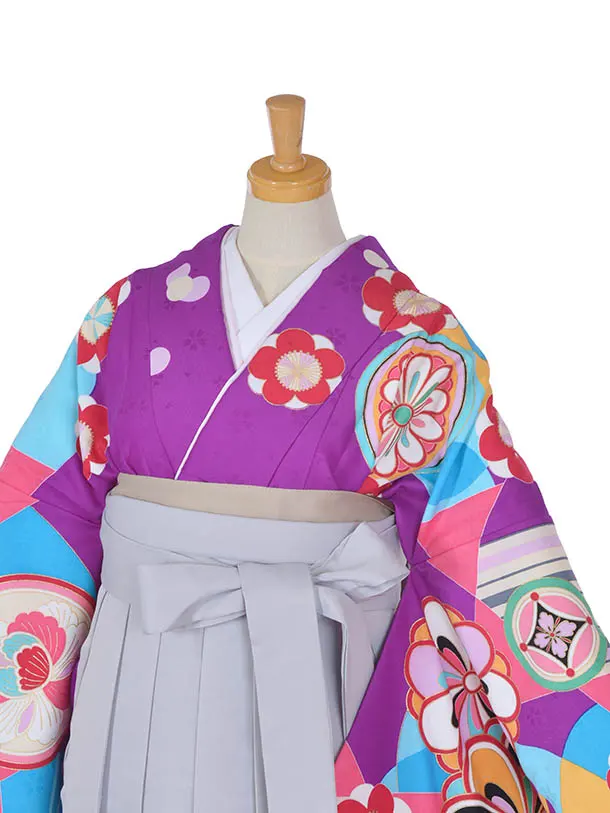 小学生卒業式袴女児0220椿モダン