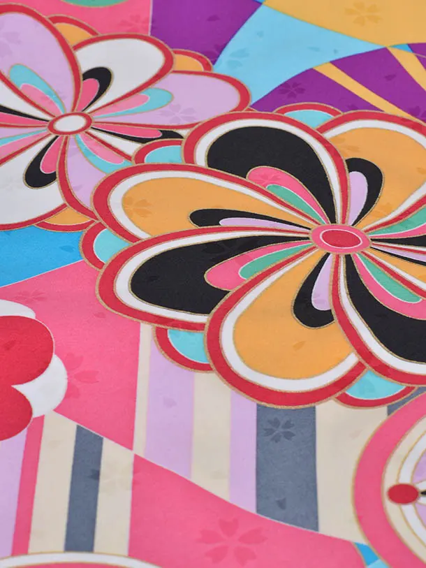 小学生卒業式袴女児0220椿モダン