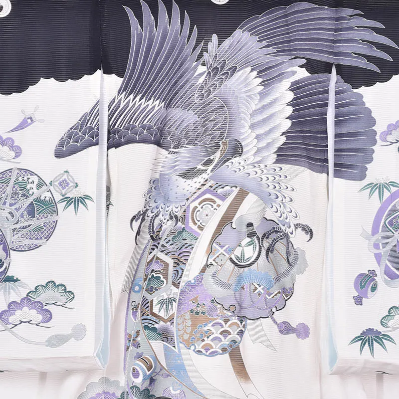 【７月8月】 夏用絽産着 黒たかのしめ写真変更の為ストップ中